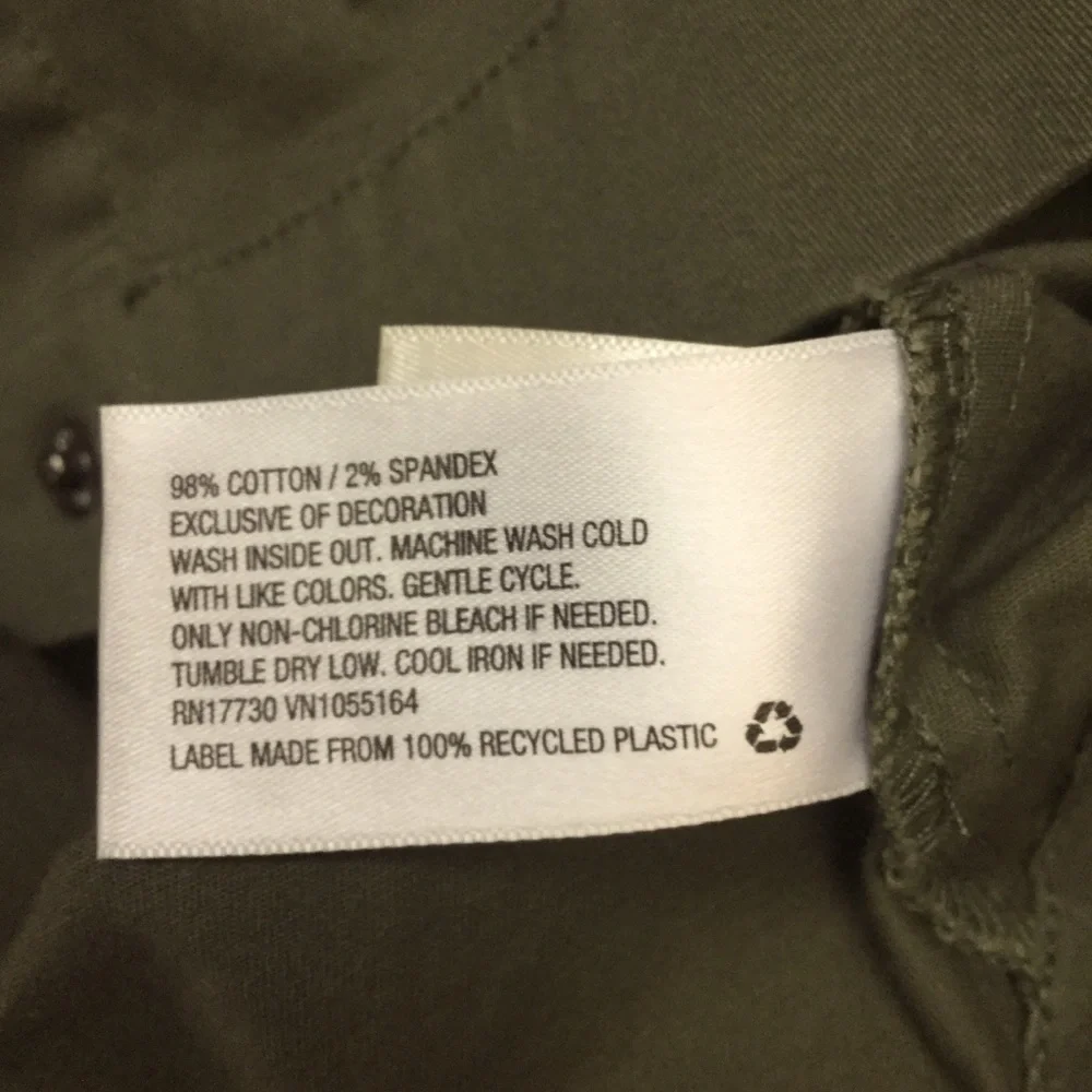 A NEW DAY sz Small Utility Jacket Beaded Trim Lightweight Pockets Olive Green